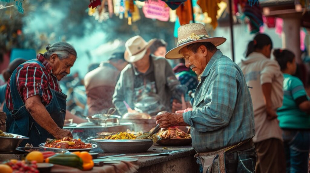 a-group-enjoying-local-delicacies-at-a-street-market-during-the-Virgen-del-Carmen-festival-Large.jpeg