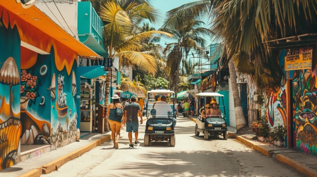 colorful-streets-of-downtown-Isla-Mujeres