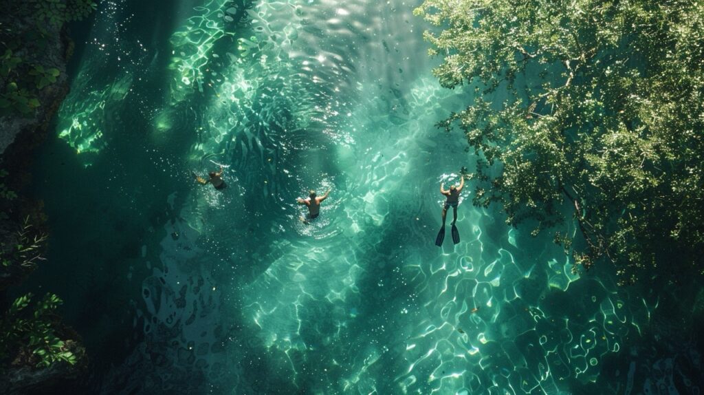 family-snorkeling-in-a-clear-cenote-near-Playa-del-Carmen-Large.jpeg