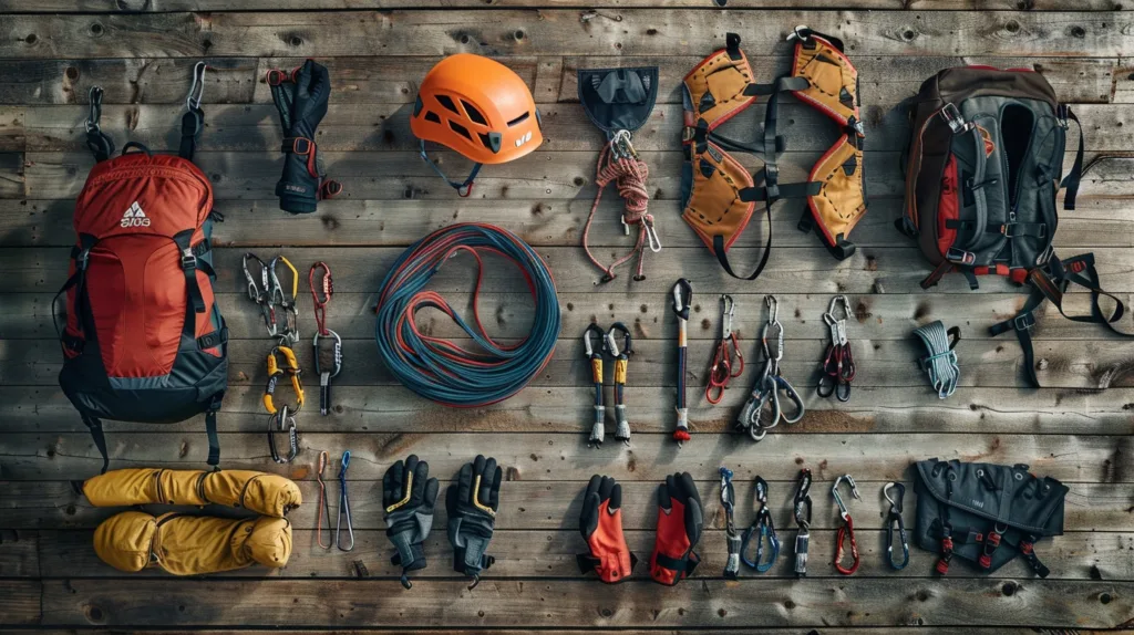 Via-Ferrata-gear-set-laid-out-on-a-rustic-wooden-background-jpeg.webp