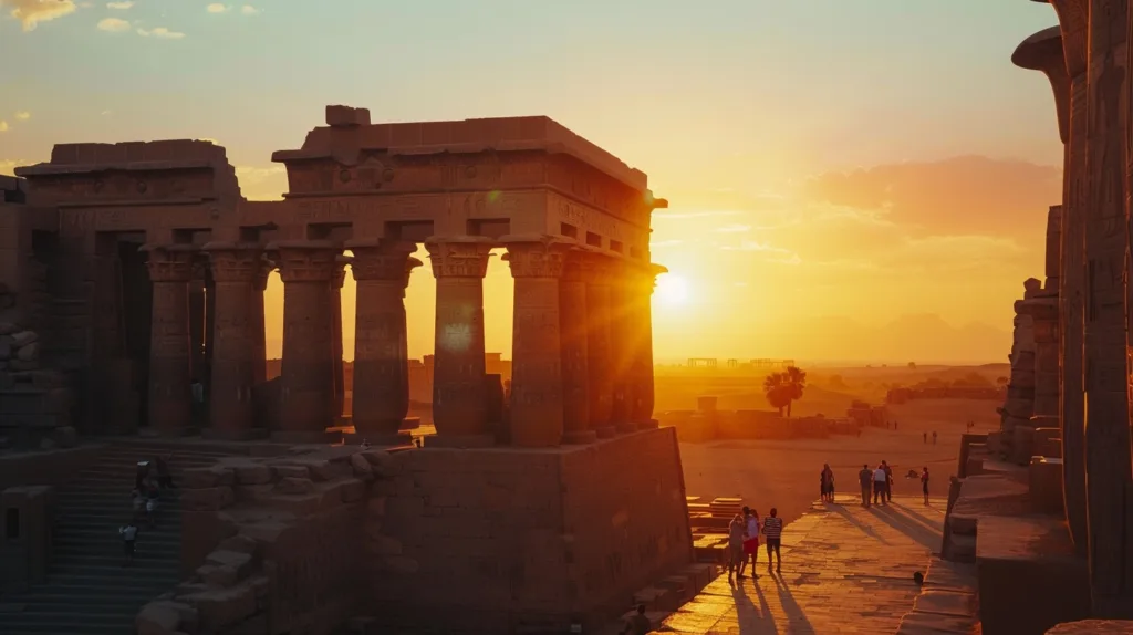 Temple of Kom Ombo at sunset