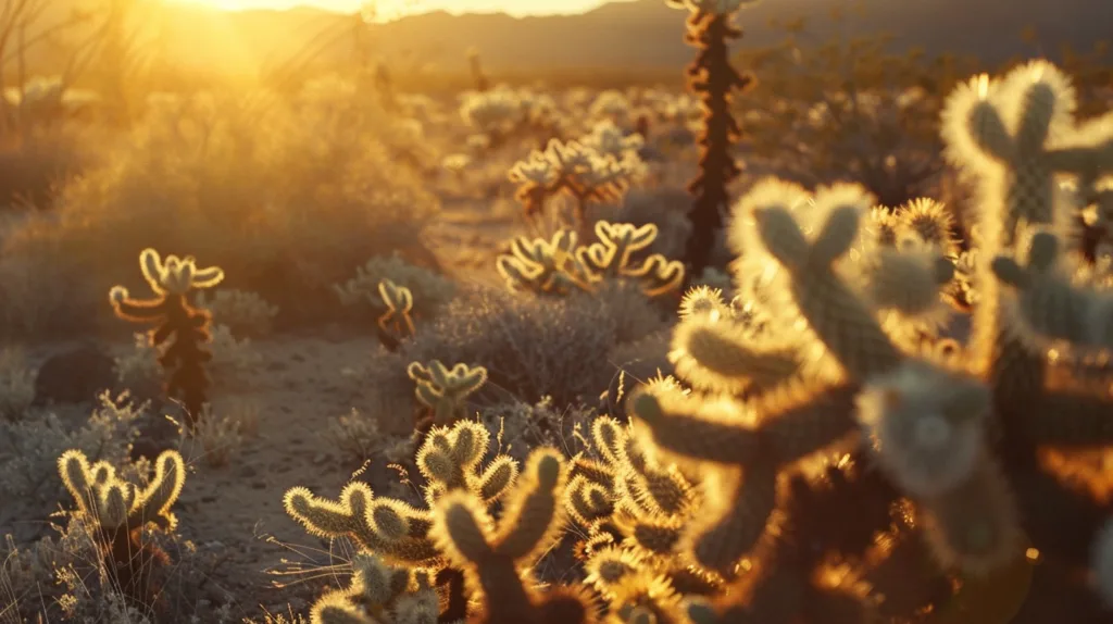 Cholla Cactus Garden at sunrise