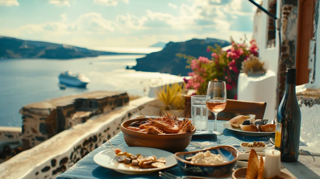 Greek restaurant in Oia Santorini