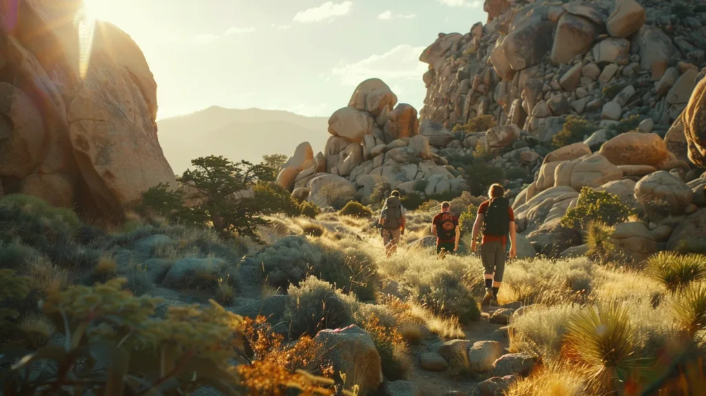 hikers walking through Hidden Valley